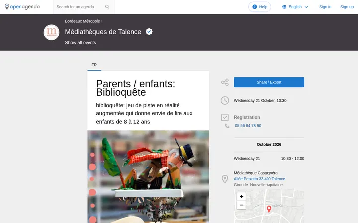Capture de la page officielle de l'événement