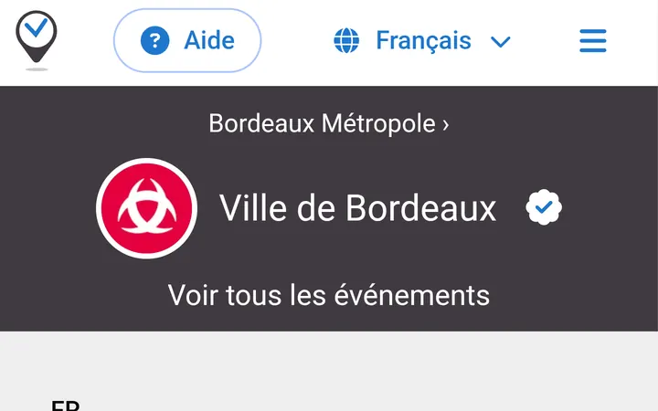Capture de la page officielle de l'événement