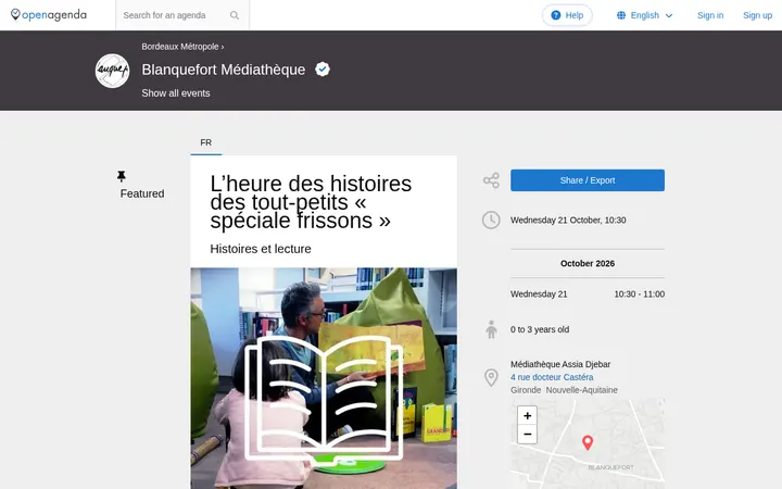 Capture de la page officielle de l'événement