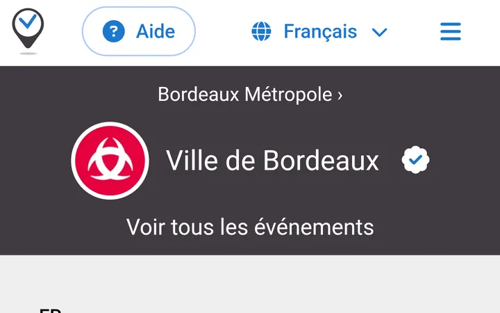 Capture de la page officielle de l'événement