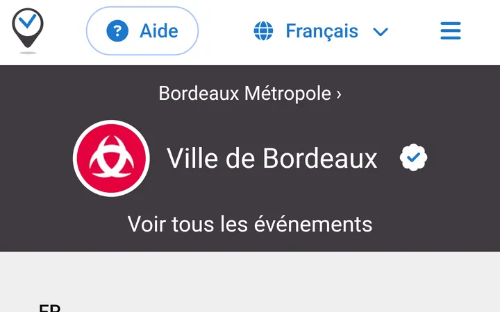 Capture de la page officielle de l'événement