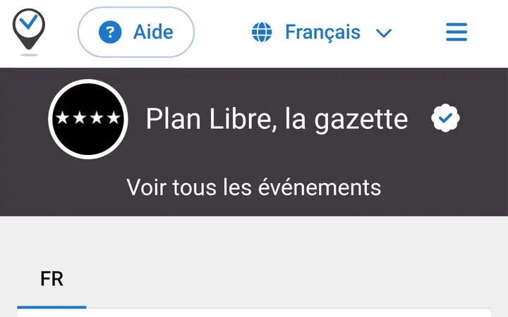 Capture de la page officielle de l'événement