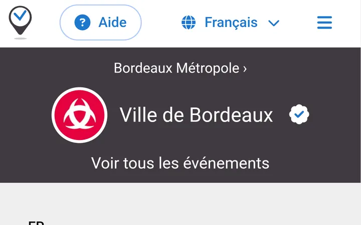Capture de la page officielle de l'événement