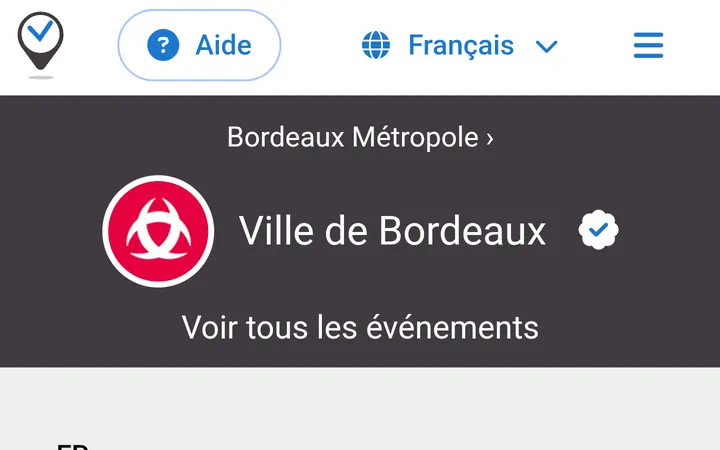 Capture de la page officielle de l'événement