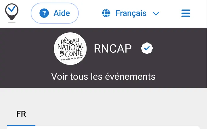 Capture de la page officielle de l'événement