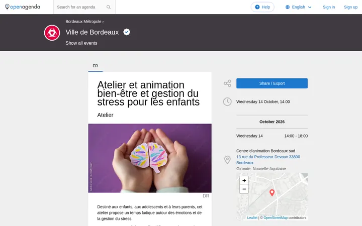 Capture de la page officielle de l'événement