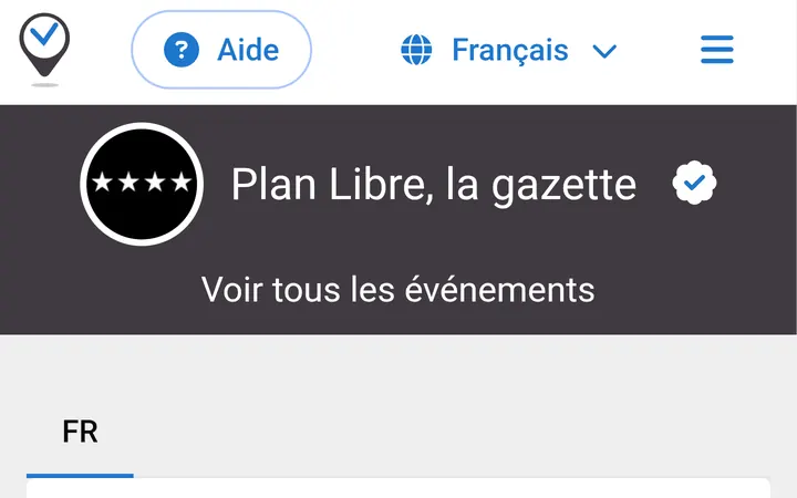 Capture de la page officielle de l'événement