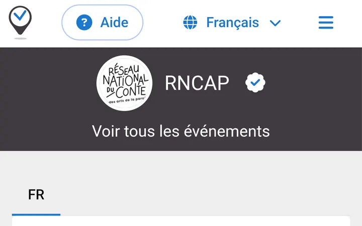 Capture de la page officielle de l'événement