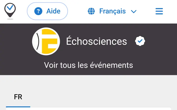 Capture de la page officielle de l'événement
