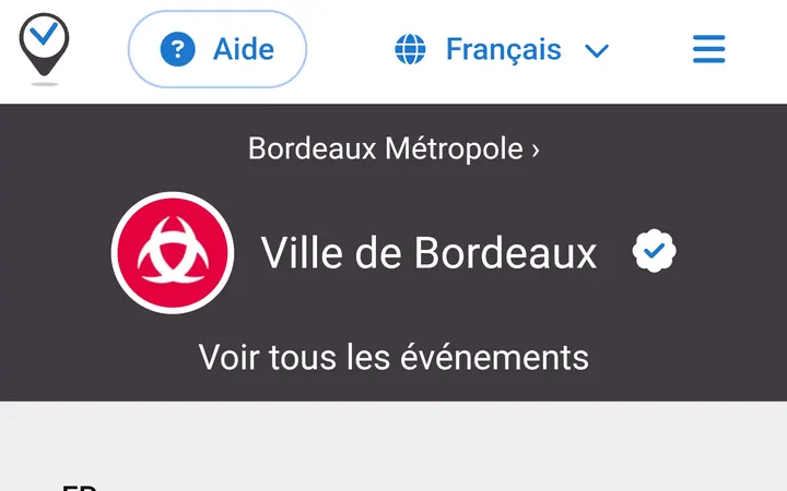Capture de la page officielle de l'événement
