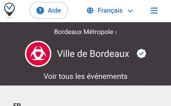 Capture de la page officielle de l'événement