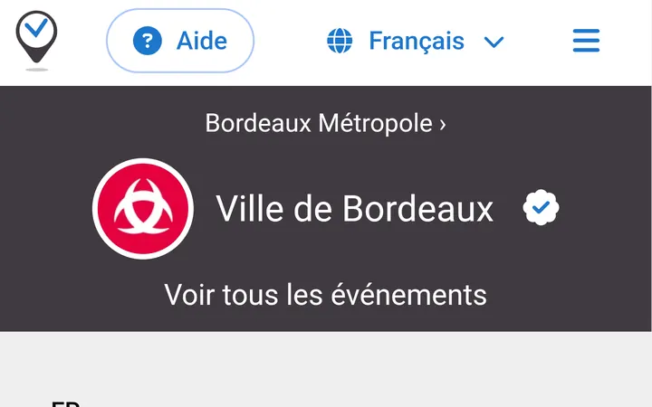Capture de la page officielle de l'événement