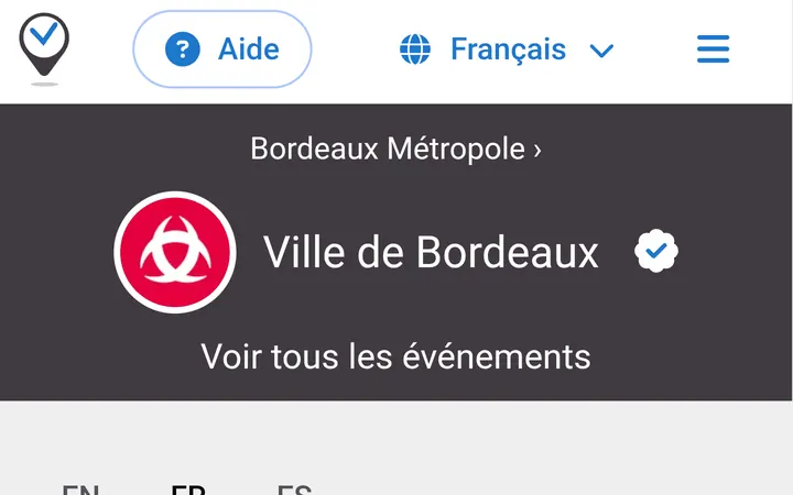 Capture de la page officielle de l'événement