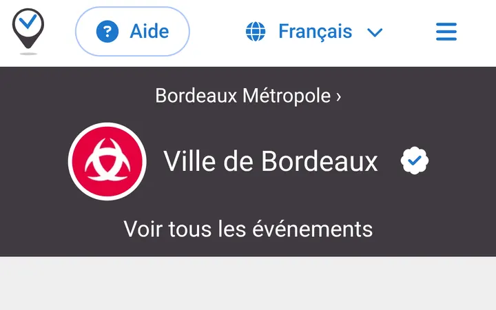 Capture de la page officielle de l'événement