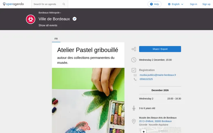 Capture de la page officielle de l'événement