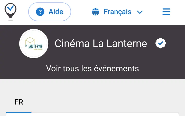 Capture de la page officielle de l'événement