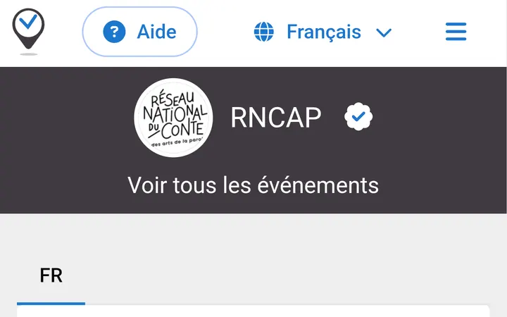 Capture de la page officielle de l'événement