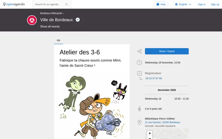 Capture de la page officielle de l'événement