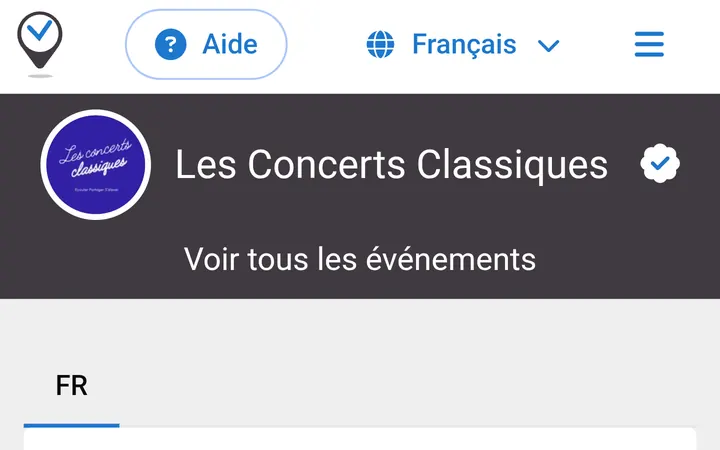 Capture de la page officielle de l'événement